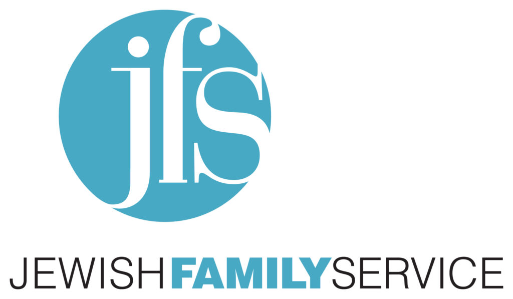 JFS logo. Blue circle with jfs in white.